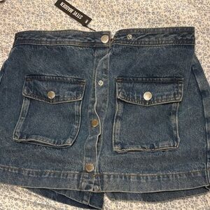 Steve Madden Blue Denim Skort with Pockets